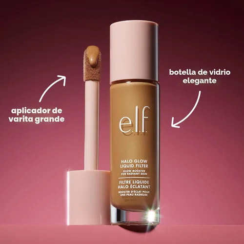 Miniatura 5 de e.l.f. Filtro líquido Halo Glow, potenciador de tez para un aspecto brillante y suave de enfoque, infundido con ácido hialurónico, vegano y libre