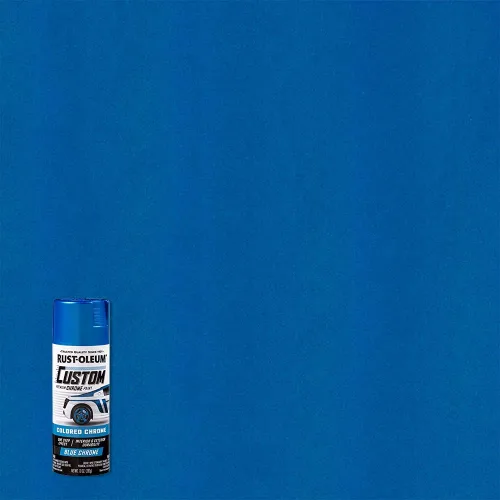 Miniatura 3 de Rust-Oleum 340457-6PK Pintura en aerosol cromada personalizada automotriz, 10 onzas, azul, paquete de 6 Cromo azul