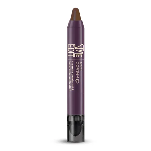 Style Edit Barra de retoque de raíz para cabello castaño medio, corrector de raíces para cobertura de cabello gris, color temporal de cabello,