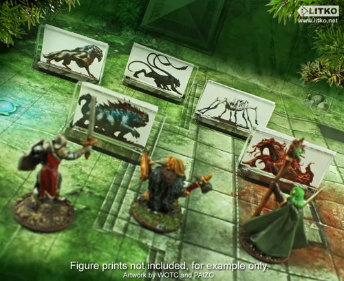 Miniatura 2 de LITKO Soporte de figura de papel Soporte para tarjetas de juego Bases de mostrador en miniatura de papel