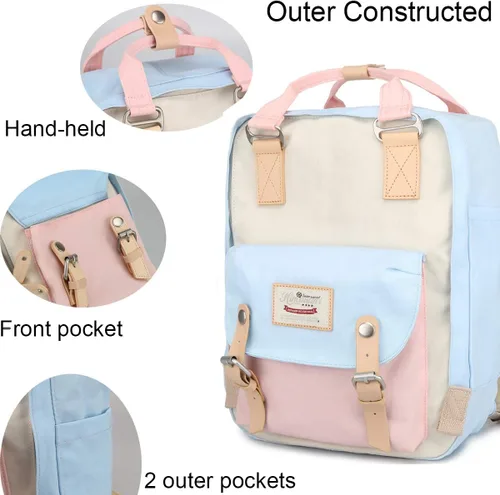 Miniatura 3 de Himawari Mochila escolar impermeable de 14.9 pulgadas / .37.84 cm. Bolsa de Viaje Clásica de Colegio para mujer, portátil de 14 pulgadas / 35.56 cm.