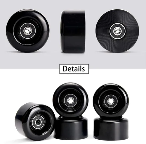 Miniatura 2 de TOBWOLF Paquete de 8 ruedas de patinaje cuádruple 82A de 2.283 in x 1.260 in, ruedas de poliuretano resistentes al desgaste, accesorios de patines