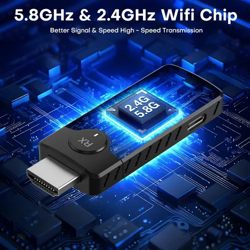 Miniatura 4 de Transmisor y receptor HDMI inalámbrico para kit de transmisión, antena incorporada de transmisión de baja latencia de transmisiones de video HD