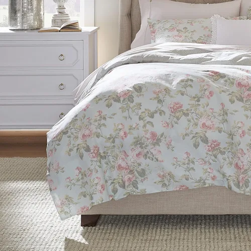 Miniatura 6 de Laura Ashley Home - Juego de funda de edredón individual, ropa de cama de algodón reversible con funda a juego, decoración del hogar transpirable