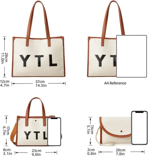 Miniatura 5 de Women Fashion Handbag Wallet Tote Bag Shoulder Bag Top Handle Satchel Purse Set