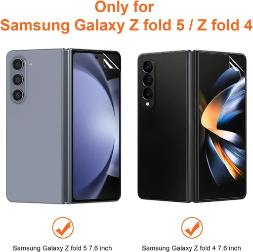 Miniatura 2 de KCT Protector de pantalla de TPU compatible con Samsung Galaxy Z Fold 5 / Samsung Galaxy Z Fold 4 5G (2023/2022), película flexible de TPU frontal e