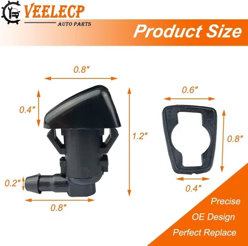 Miniatura 5 de Kit de pulverización de limpiaparabrisas delantero compatible con Commander Liberty 2006-2010 - Nitro 2007-2012 (paquete de 2)