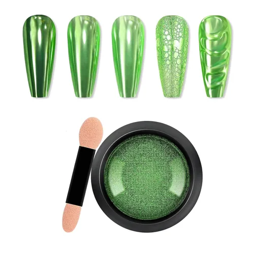 Miniatura 8 de Polvo de uñas cromado de espejo metálico para uñas de gel, polvo holográfico de cromo, para decoración de uñas en el hogar, salón de bricolaje