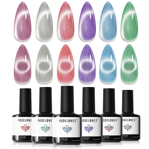 Miniatura 11 de Modelones Imán de uñas de gel de ojo de gato, herramienta magnética 8 en 1 para uñas de gel, varita magnética fuerte para arte de uñas con bola