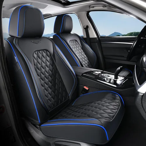 Miniatura 10 de Coverado Juego completo de fundas de asiento de automóvil, fundas de asiento de piel de napa para automóvil, protector de asiento de automóvil
