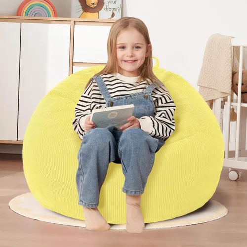 Miniatura 32 de HABUTWAY 2 puf de 2 pies, puf gigante para adolescentes y adultos, puf grandes con relleno de espuma viscoelástica, puf grandes con funda de pana