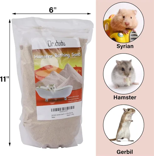 Miniatura 2 de DR.DUDU Arena de baño para hámster, 6.6 libras, libre de polvo, arena del desierto o arena para orinal para hámster, chinchillas, jerbos, ratones