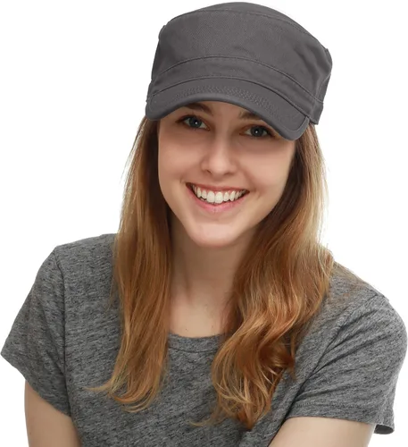 Miniatura 35 de The Hat Depot Cadet Military Army - Gorra de béisbol de algodón lavado con teñido anudado y algodón lavado básico y desgastado, gorra de algodón