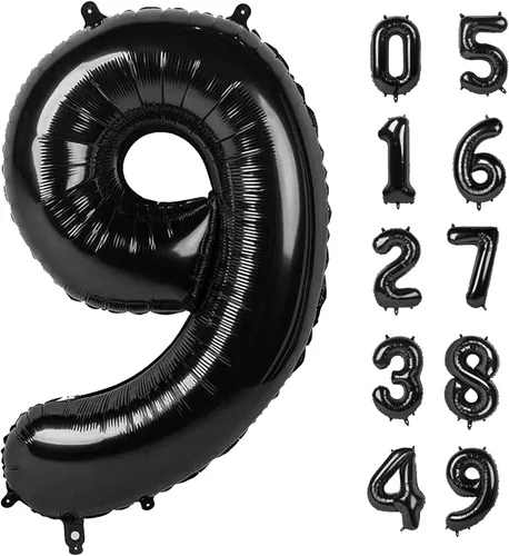 Miniatura 25 de Globo de cumpleaños número 4 dorado de 40 pulgadas, globos gigantes del número cuatro 14 24 34 40 44 2024, globos grandes de lámina de mylar para Oro