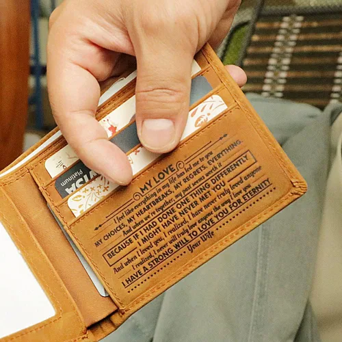 Miniatura 6 de Billetera con texto en inglés "To My Husband con texto en inglés "To My Husband " (texto en inglés), A mi amor, Vintage
