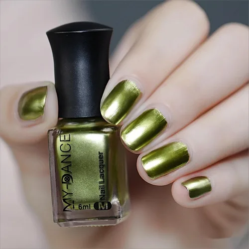 Miniatura 9 de Esmalte de Uñas Dorado Champán con Efecto Espejo Metálico, Laca de Uñas Brillante de Secado Rápido y Larga Duración, Cromo para Manicura DIY