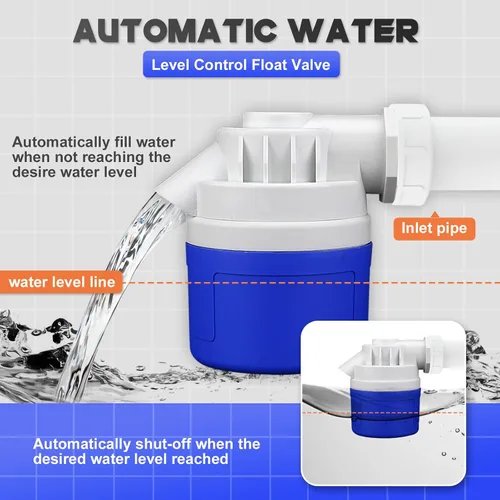 Miniatura 3 de Válvula de flotador de agua de entrada lateral de 1 pulgada, válvula de flotador de control automático de nivel de agua de 1 pulgada para tanque