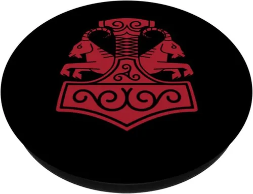 Miniatura 2 de Pagan Viking Mjolnir Norse Scandinavian Thors Hammer PopSockets Swappable PopGrip