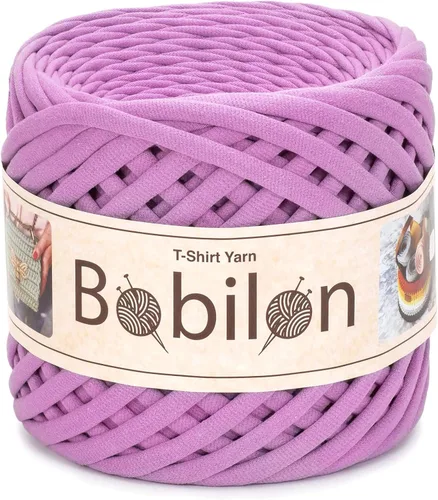 Miniatura 21 de Hilo de camiseta – 0.197-0.276 in – Cinta de punto para ganchillo, tejido, macramé, manualidades – 328.1 ft / 110 yardas – Hilo de algodón Apricot