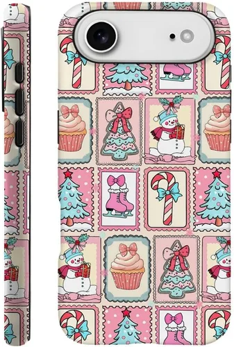 Miniatura 33 de DAIZAG Funda compatible con iPhone 13, funda duradera de protección contra golpes para niñas y mujeres, tema de retazos azul océano Tema
