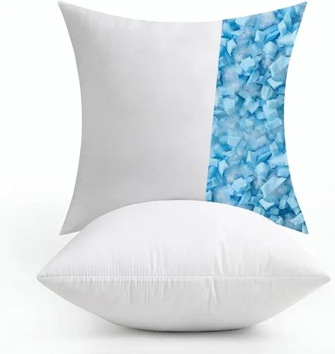 Miniatura 10 de MIULEE Paquete de 2 rellenos de almohada de 12 x 20 pulgadas, almohadas decorativas de espuma viscoelástica triturada de enfriamiento, ajustables
