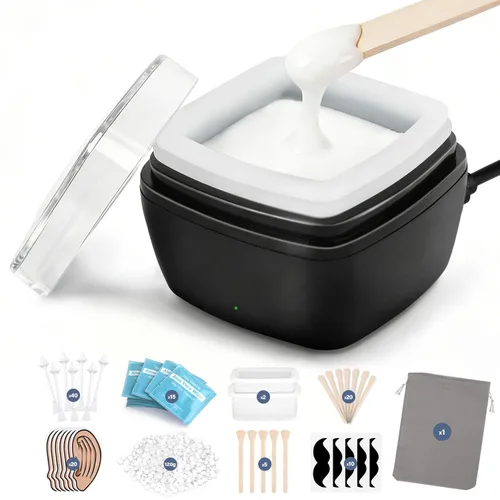 Miniatura 11 de Kit de cera nasal de CoFashion - 1.76 oz de cera para depilación, 20 aplicadores (hasta 20 usos), 10 vasos de papel para depilación de nariz y orejas