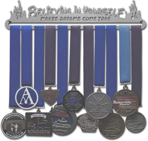 Allied Medal Hangers - Creer en ti mismo hace que los sueños se hagan realidad - Múltiples opciones de tamaño disponibles - Soporte para medallas