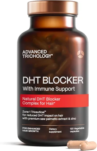 DHT Blocker - Suplemento para el crecimiento del cabello para adelgazamiento genético para hombres y mujeres | Aprobado* por la Asociación Americana