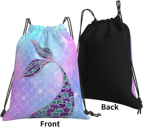 Miniatura 3 de BWBFVPW Mochila con cordón de dinosaurio para niños, mochila de viaje, Sirena, Classic