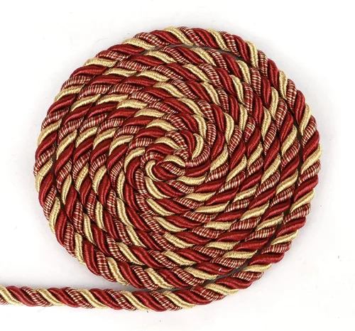 Miniatura 29 de BEL AVENIR Cuerda trenzada de 0.236 in y 16 yardas, cuerda decorativa de nailon hecha a mano para costura, manualidades, tapicería, decoración