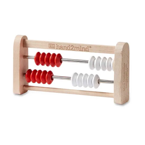 Miniatura 7 de hand2mind Mini Rekenrek de madera de 20 cuentas, estante de números para niños, ábaco para matemáticas, cuentas de conteo, manipuladores