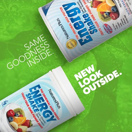 Miniatura 2 de NaturesPlus Energy Shake - 1.7 libras - 0.56 oz de proteína a base de plantas por porción - Contiene enzimas que apoyan la digestión - Sin azúcar
