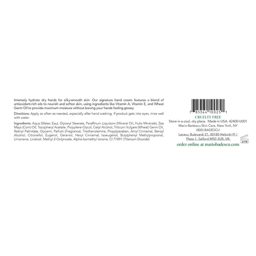 Miniatura 2 de Mario Badescu Crema de manos con vitamina E para manos secas y agrietadas, hidratante, ligera y de rápida absorción, ideal para todo