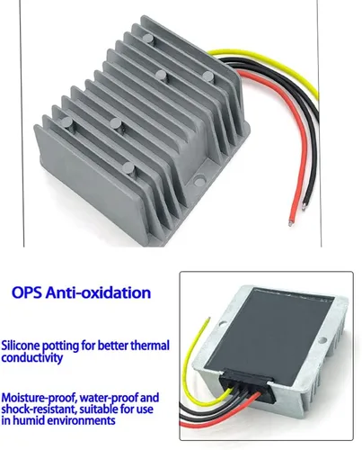 Miniatura 4 de 12V-55V a 5V 10A 50W convertidor DC marino impermeable epoxi sellado para buscador de peces GPS barco