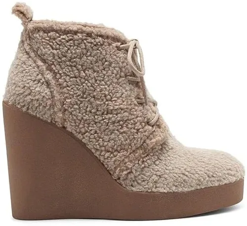 Miniatura 2 de Jessica Simpson Women's Mesila Sherpa Lace Up Wedge Ankle Bootie