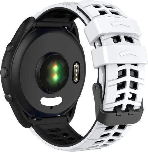 Miniatura 10 de ISABAKE Compatible con Garmin Vivoactive 4/Venu 2/Forerunner 255 265 Bandas, correa de silicona deportiva para Samsung Galaxy Watch 3 1.772 Rojo