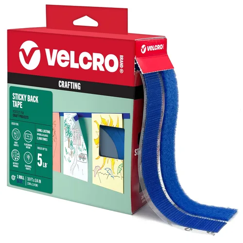 Miniatura 21 de VELCRO Brand - Sujetadores Sticky Back; cinta adhesiva de 3/4 de pulgadas; ideal para el hogar Blanco