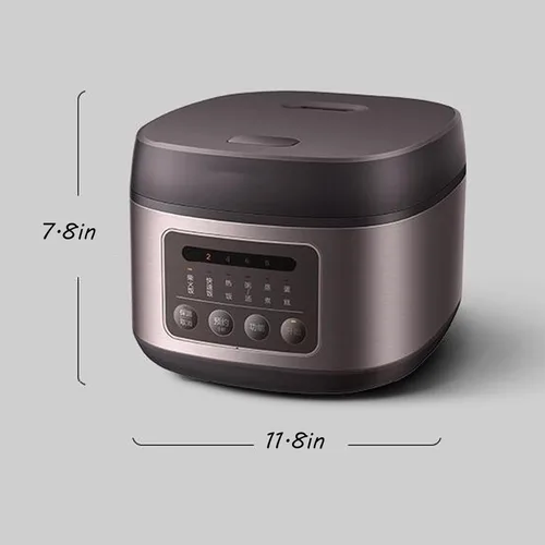 Miniatura 2 de Mini olla arrocera, 8 tazas crudas pequeñas, portátil de 4 litros para 1-3 personas, cocinar y cocinar al vapor verduras saludables, arroz adecuado