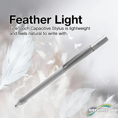 Miniatura 6 de BoxWave Stylus Pen compatible con ASUS Chromebook Flip C434 – FineTouch Capacitive Stylus, lápiz capacitivo súper preciso – plateado metálico