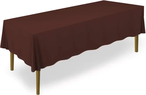 Miniatura 11 de Lann's Linens - Mantel rectangular de tela de poliéster de primera calidad para bodas, banquetes y restaurantes Blanco