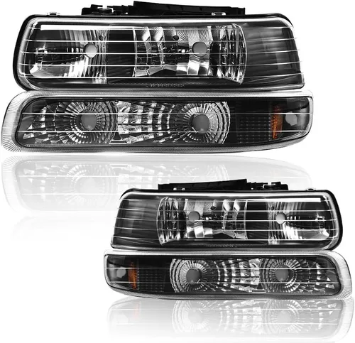 Miniatura 18 de G-PLUS - Juego de faros delanteros compatible con Chevy Silverado 1500 2500 & HD 3500 1999-2002/Compatible con Chevy Suburban/Tahoe 2000-2006, faros