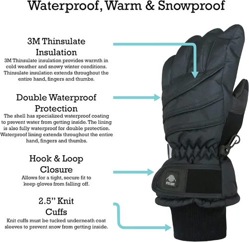 Miniatura 2 de N'Ice Caps - Guantes de invierno cálidos impermeables para niños con tecnología Thinsulate
