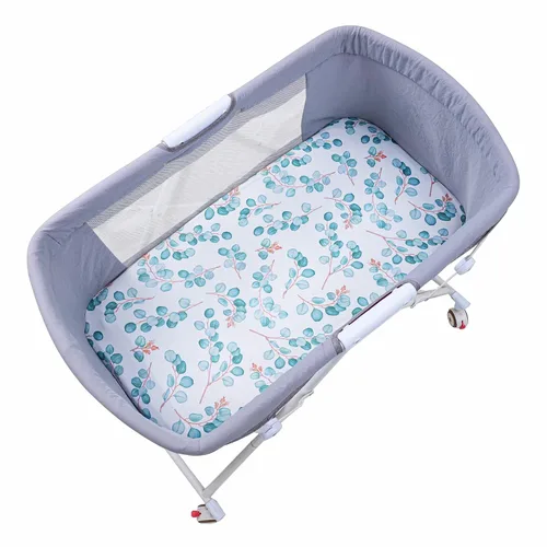 Miniatura 7 de Onacosht Juego de sábanas de moisés, paquete de 3 para bebé, niño y niña, sábana bajera ajustable de punto elástico, universal para colchón Hoja
