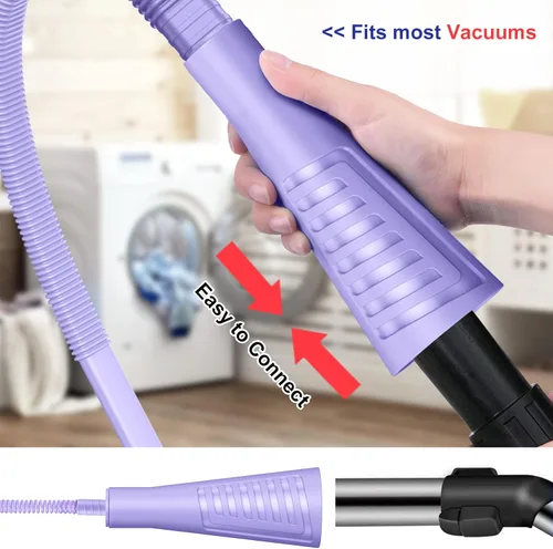 Miniatura 4 de Sealegend 2 Pack Kit de limpiador de ventilación para secadora, accesorio de manguera de aspiradora, kit de limpiador de pelusa para secadora, Morado