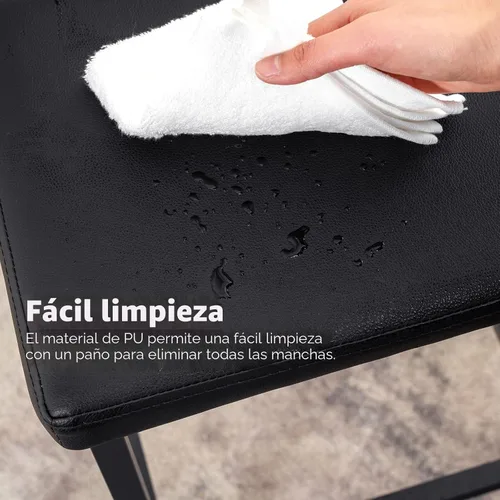 Miniatura 9 de HOOBRO Taburetes de bar, juego de 2 sillas de bar, taburetes de altura de mostrador, taburetes de sillín con superficie curva, 24.8 pulgadas
