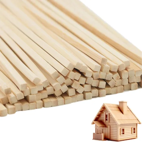 Miniatura 8 de DaTpuik Varillas de Espiga de 1/4 x 36 Pulgadas 25PCS Palos de Madera Varillas de Espiga de Madera - Palos de Bambú Sin Terminar - para Manualidades