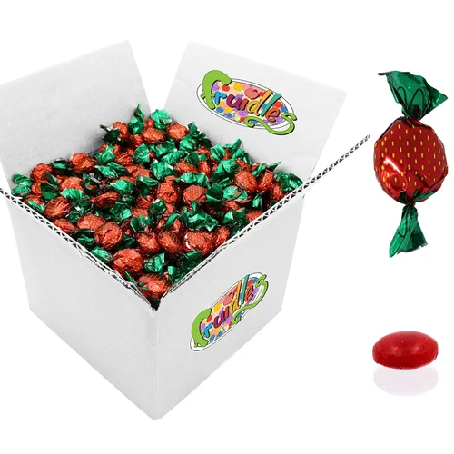 Miniatura 5 de The Dreidel Company Caramelos Bon Bons con sabor rellenos de fresa, envueltos individualmente en diseño de envoltura de fresa