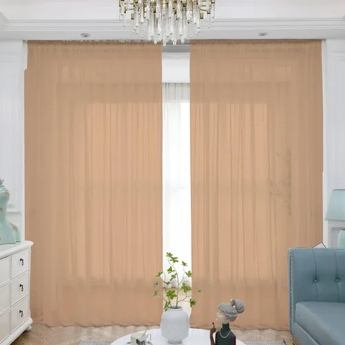 Miniatura 14 de ABCHOME Cortinas traslúcidas blancas de 63 pulgadas de largo, cortinas traslúcidas para ventana, 2 paneles, cortinas traslúcidas para dormitorio