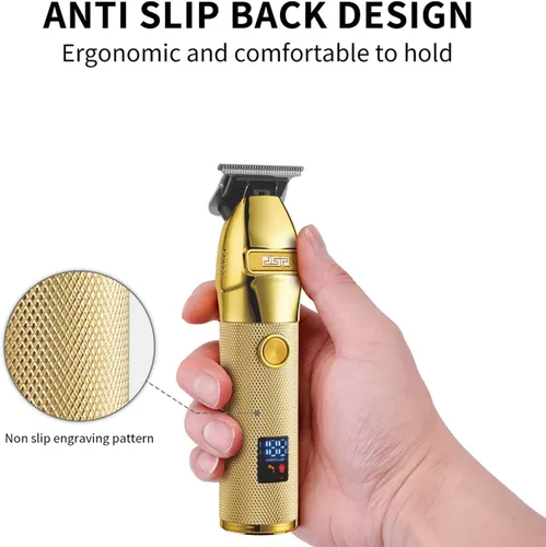 Miniatura 6 de DSP Recortadora de pelo para hombres con pantalla LED recargable para cortar el cabello (dorado)