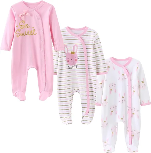 Miniatura 4 de ZAV Unisex Infants Clothes 5-pack Short Sleeve Bodysuits And 3-pack Baby Footed Jumpsuits